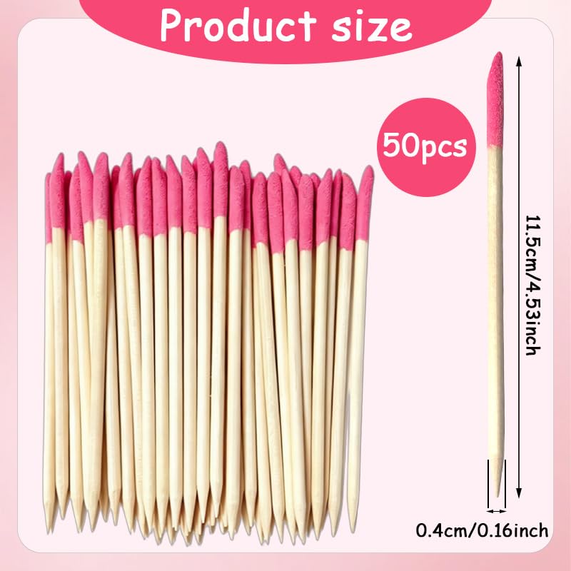 50 Pcs Sanding Sticks for Plastic Models,120 Grit Single-Head Fine Sanding Twigs, Pointed Design for Tight Spaces and Small Area Detailing, Sanding Tools for Wood Metal Model DIY Hobby