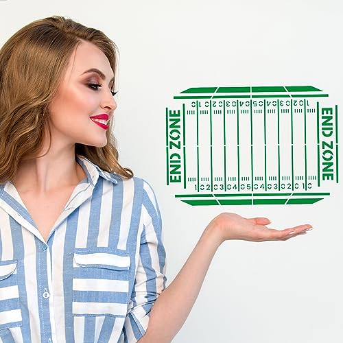 FINGERINSPIRE Football Field Stencil 8.3x11.7inch 14 Mil Template for Painting Lines, Numbers, Patterns - Reusable DIY Craft Decor Yardlines Plastic Stencil