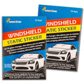 Windshield Sticker Applicator Electrostatic Film for Easy Application, Removal and Re-Application from Car to Car-12 Pack 5"x7",8 Pack2.4" x 3.1" Sheets - size: 2 Pack (20 sheets total)