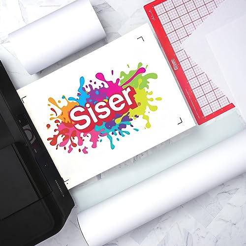 Siser EasyColor DTV and TTD Easy Mask 8.4" x 11" Bundle - Inkjet Printer Compatible Heat Transfer Vinyl (10 Sheets of Each)