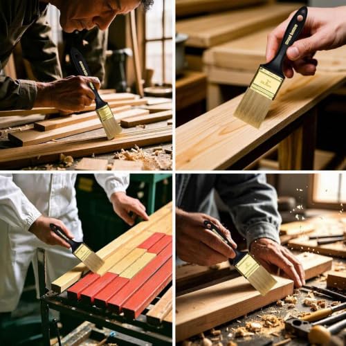 Great Andrew Paint Brushes, 10 PCS 2" Bulk Paint Brush Pack - size: 10 PCS, 2"