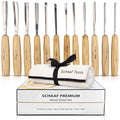 Schaaf Wood Carving Tools 12-pc Wood Chisel Set with Gouges, Hand Sharpened - color: Professionally Sharpened 12 Piece Set