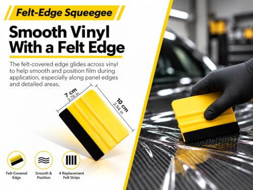 Vinyl Wrap Kit with 2000W Heat Gun, Car Wrap Kit and Window Tint Tools - color: yellow&black