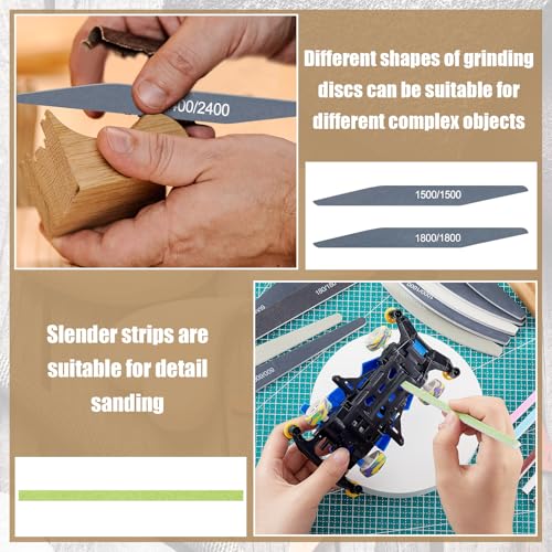 70 Pcs Sanding Sticks Plastic Model,Double Angle,1500-12000 Grit - style: Double Angle