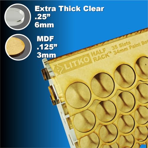 LITKO Paint Rack Storage Organizer | 70 Holes | Citadel Pots & Bottles - size: 35 Holes