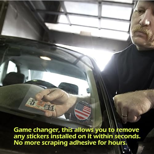 Windshield Sticker Applicator Electrostatic Film for Easy Application, Removal and Re-Application from Car to Car-12 Pack 5"x7",8 Pack2.4" x 3.1" Sheets - size: 2 Pack (20 sheets total)