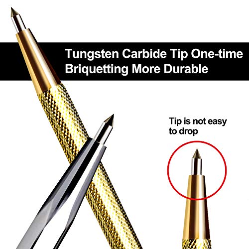 Tungsten Carbide Tip Scribe, Metal Etching Pen Carve Engraver Scriber Tools for Stainless Steel, Ceramics, Glass, Metal Sheet and Gold/Welding(6 Pack)