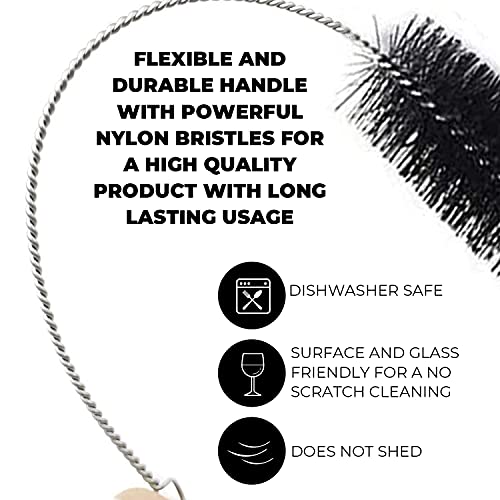 10" Extra Long Tube Brush Set - Small 5 Pack - Blue - color: Blue, size: Small 5 Pack (2mm 3mm 4mm 5mm 6mm)