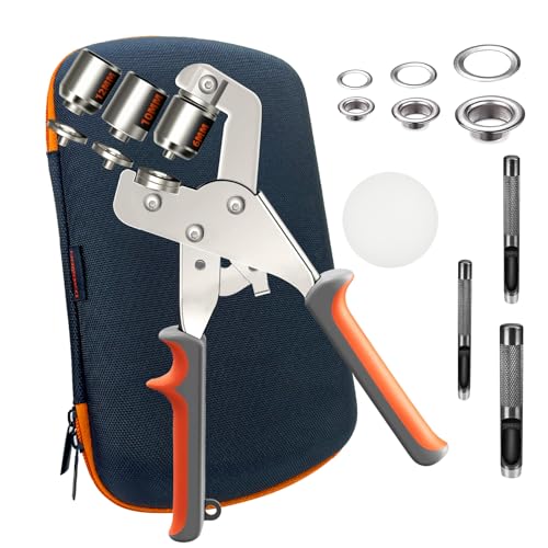 HAPDEN Heavy-Duty Grommet Tool Kit 3/8-1/4-1/2 for Tarps Farbic Flag