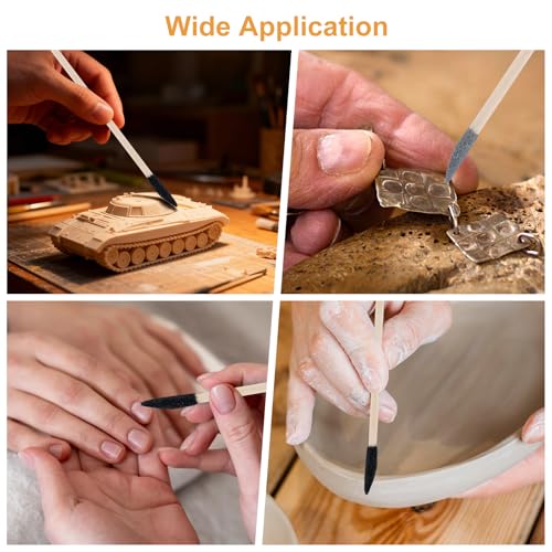 35Pcs Professional Sanding Sticks for Tight Spaces Double End Matchsticks Sanding Twigs Fine Detailing Sandings Tools for Plastic Models/Wood/Metal/Small Area/Manicurist Tools(150/280 Grit)