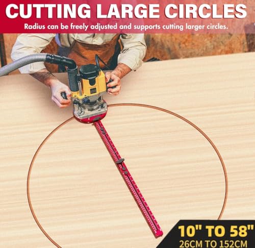 4 in 1 Router Circle Cutting Jig for Cutting Large Circles 10"-58" - size: Large Size