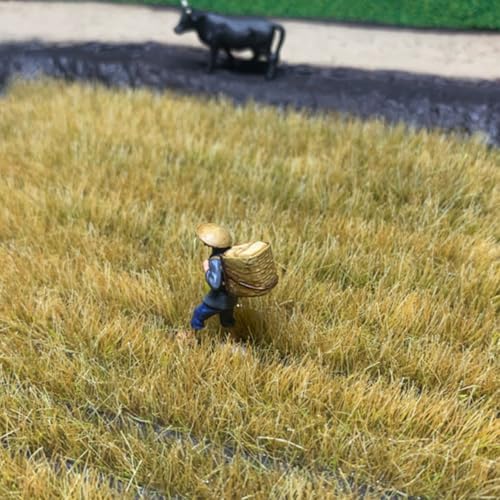 2boxes Miniature Wheat Mat Strips Craft Mini Railway Strip Railroad for Sand Greenery Models : Turf Static Model: Shrubs Tufts Self Diorama Grass Model ： Scene, Scenes