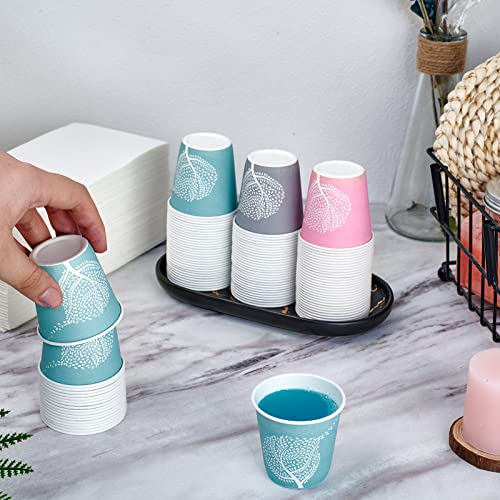 LITOPAK 300 Pack 3 oz Paper Cups, Colorful Disposable Mouthwash Cups 3 oz - style: 300pack Colour mixture