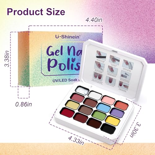 Gradient Painting Gel, 16 Ombre Gel Nail Polish - color: VelvetSpectrum Studio