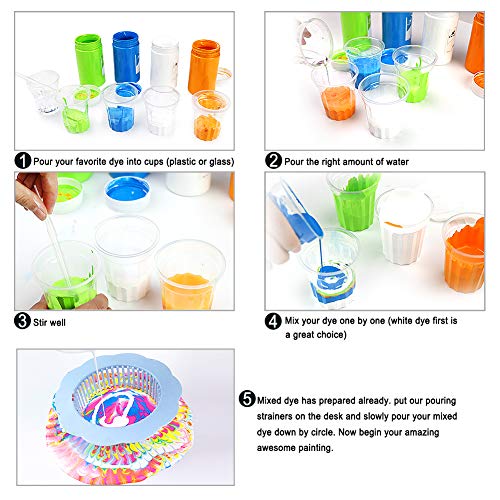 20P Acrylic Pouring Strainers Fluid Art Tools DIY Abstract Pour Painting