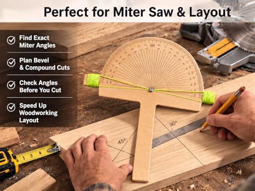 Precision Angle Finder Ruler – Woodworking Protractor Tool 0-180° - color: Precision wood degree tool