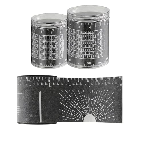 2 Pcs Pipe Wrap Around with Scale, 1"-16" Heat Resistant Layout Tape & Tangent Chart, Marking Tool for Welders & Pipefitters