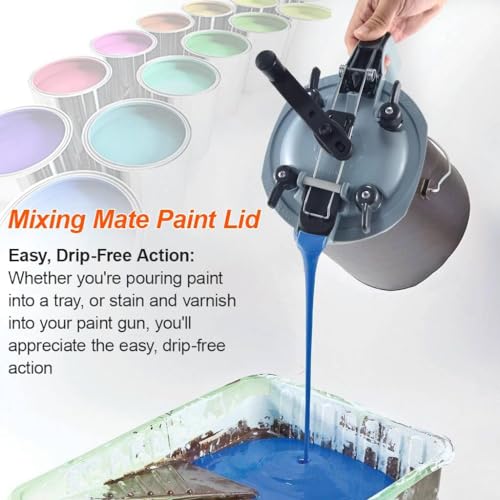 2PCS Paint Mixing Lids, 1 Quart Paint Can Pour Spout, Paint Mixer - size: 2PCS 1L