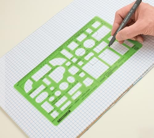 STAEDTLER Mars Home Furnishings Drafting Template, 39 Shapes, 10 x 5.75 - color: Home Furnishings