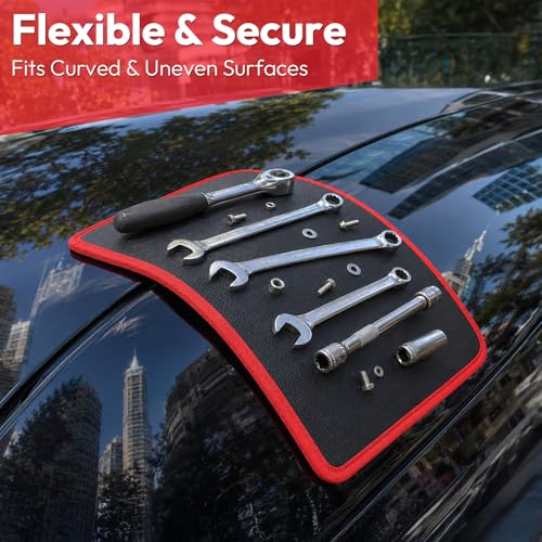 Magnetic Tool Mat, 40 LBS Flexible Magnetic Mat, Magnetic Tool Holder - color: Red, size: 1PC Magnetic Tool Mat