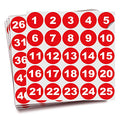 iSYFIX Red Consecutive Number Stickers, 1 to 100, 1.5 Inch, 1 Set - color: Red, size: 1.5-inch