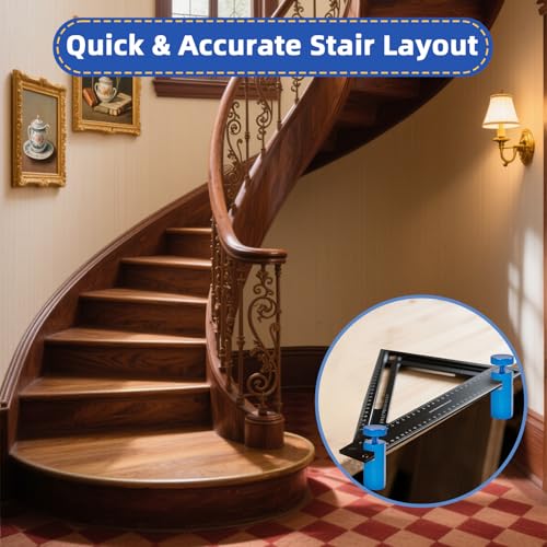 Stair Gauges for Framing Square, Metal Carpenter Layout Tool for Rafters