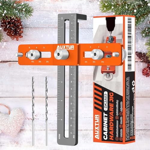 Cabinet Hardware Jig, Adjustable Cabinet Handle Template Tool with Alignment Hole, Punch Locator Drill Guide for Knobs,Handles and Pulls, Cabinet Template Tool for Drawer Cabinet Installation