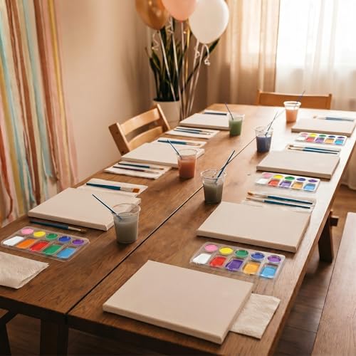 AmazingSpark 50 Pcs Paint Tray Palettes Disposable Rectangle Paint Trays - color: Rectangular, size: 6.1 x 3.54 in