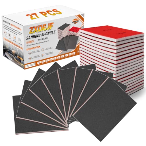 27 PCS 3x4 Inch Sanding Sponge, 1000 Grit Sandpaper Pads Sanding Blocks Set - color: 1000 Grit