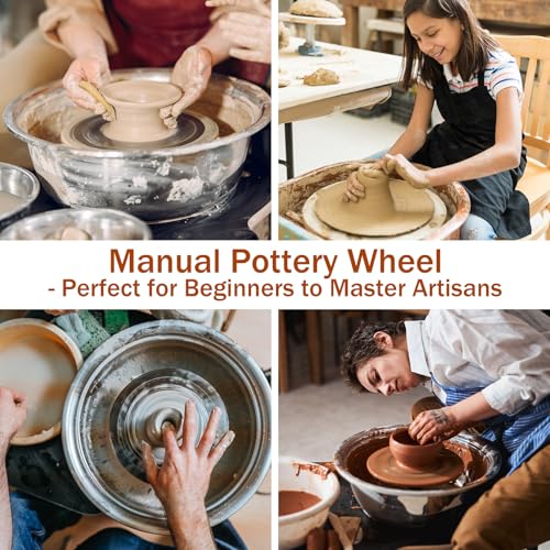 Large Pottery Wheel 12 Inch Banding Wheel for Adults & Kids