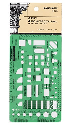 1/8 Inch ABC Architect Drawing Template, 1 Each (R22A)