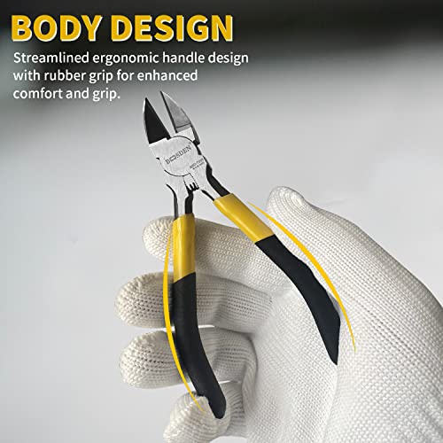BOOSDEN Wire Cutter 5 inch Cutting Pliers Diagonal Cutter Snipper - size: 5"- 1 Pack
