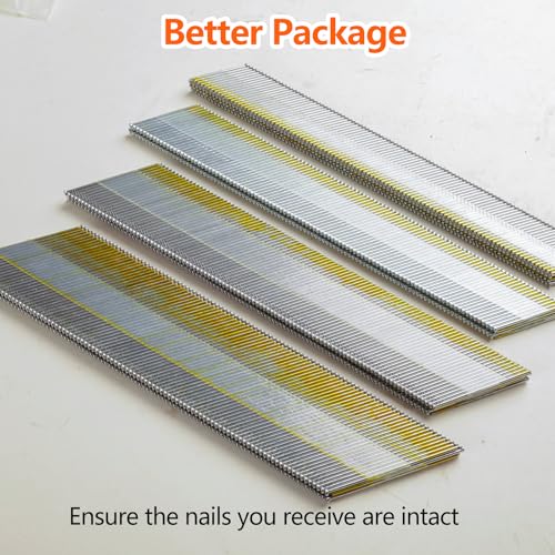 SS304 15 Gauge 34 Degree Angled Finish Nails 1-3/4 Inch 2000-Pack - size: 1-3/4" - 2000 pcs