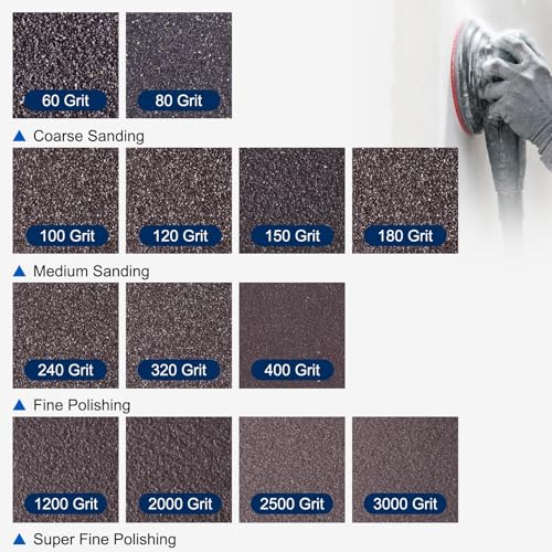 10Pcs 60Grit Sanding Sponges, 5.5x4.5In Hook & Loop Black - size: 60 Grit