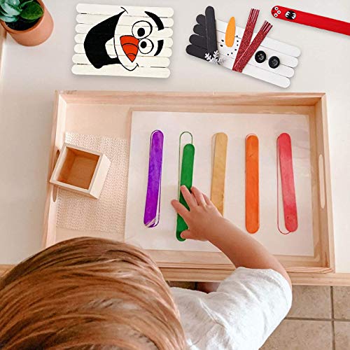WISYOK 60Pcs 5.9 Inch Jumbo Craft Sticks, Wood - size: 60PCS