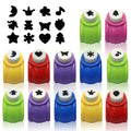 Luomorgo 12 Pcs Craft Hole Punch Shapes Set, Mini Paper Punchers