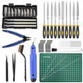 49Pcs 3D Printer Accessories Kit, 3D Printing Tools Set Includes Nozzle Cleaning Kit, Deburring Tools, Needle Files, Removal Tools, Craft Knife, Tweezers, Cutting Mat for 3D Prints Finishing