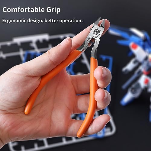 RUITOOL Model Nippers for Advancers, Single Blade Sprue Cutter for Gunpla - color: Orange