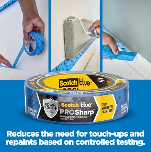 ScotchBlue PROSharp Painter's Tape 1.5 Inch Wide, 3 Rolls - style: 3 Rolls