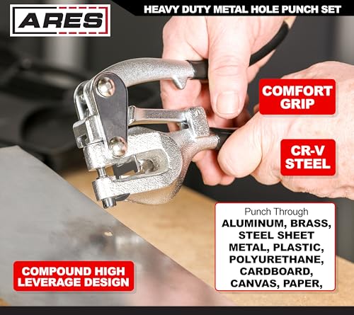 ARES 10005 Metal Hole Punch Set - 3/32 to 9/32-In, Punches & Dies - size: Metal Hole Punch Set