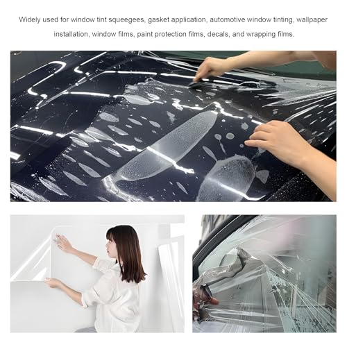 Felt Squeegee for Car, 12 Inch Scratch Free Car Wrapping Applicator Decal Squeegee with 30CM Scale Ruler, Auto Window Tint Wallpaper Smoothing Tool Felt Edge Vinyl Scraper - color: 12 Inch