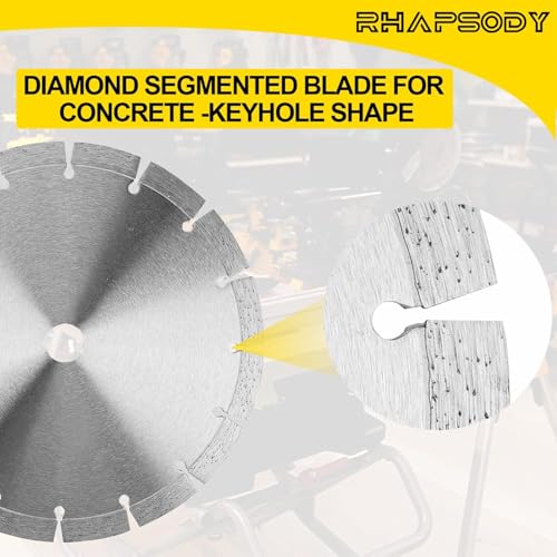 RHAPSODY 4 1/2 Inch Diamond Saw Blade, Segmented General Purpose Blade - color: Segmented Blade, size: 4.5Inch