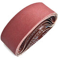 4 x 21 Inch Aluminum Oxide Sanding Belts Mixed Grits, 12-Pack - size: 4×21 inch