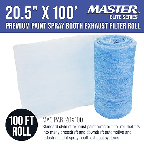 Master Elite Paint Spray Booth Exhaust Filter Roll, 20.5" x 100' - size: 20.5 inches x 100 Feet