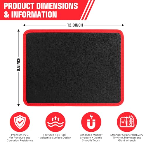 Magnetic Tool Mat,40 lbs flexible Magnetic Parts Holder for Tools - color: red, size: 1PC Magnetic Tool Mat