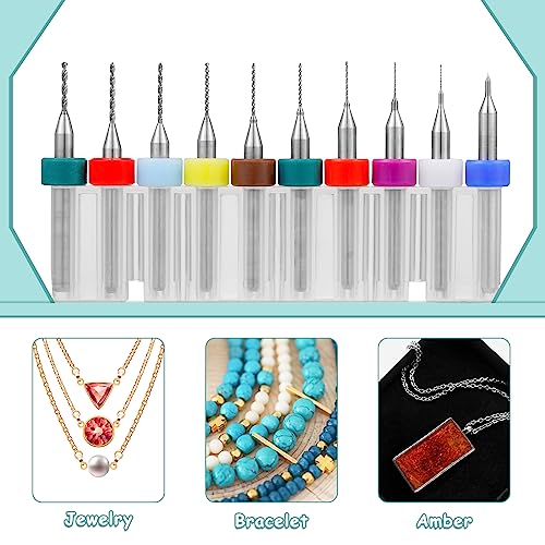 Lothee 60 Pcs Micro Drill Bits Set Tungsten Carbide PCB Jewelry,0.1-1.0 Mm - size: 0.1-1.0 mm
