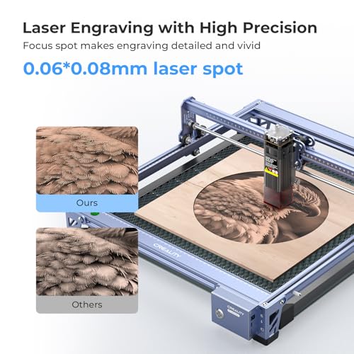 Creality Falcon 10W Laser Engraver Machine with Honeycomb Laser Bed 500x500, 10000mm/min, 0.06mm Laser Cutter for Wood, Acrylic, and Metal, Easy Setup, Ready to Work Out of The Box - color: Falcon-10W-preset