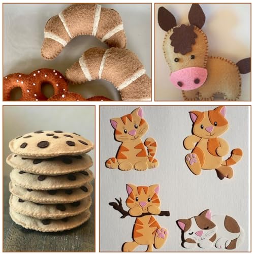 10Pcs Felt Sheets Fabric, 7" x 11" Soft Felt Squares for Craft(Skin Color) - color: Skin Color
