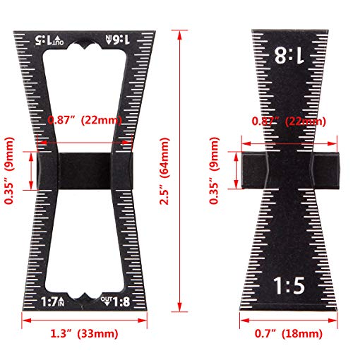 2PCS Dovetail Marker Guide, Aluminum Alloy Woodworking Jig