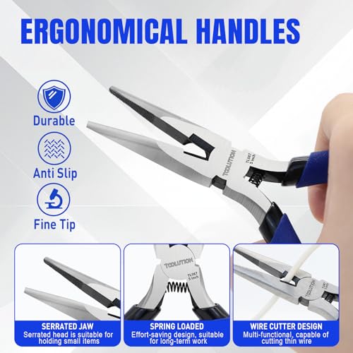5 Inch Needle Nose Pliers Small Jewelry Pliers Tool 5 Pack - size: 5 Pack